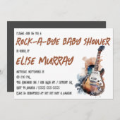 Gitaar, Muziek, Slaap-zachtjes-wieg-babyshower Kaart (Voorkant / Achterkant)