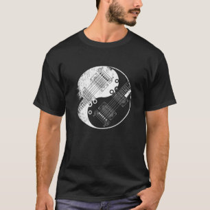 Gitaar Muziekinstrument Gitaar Yin Yang Symbool T-shirt