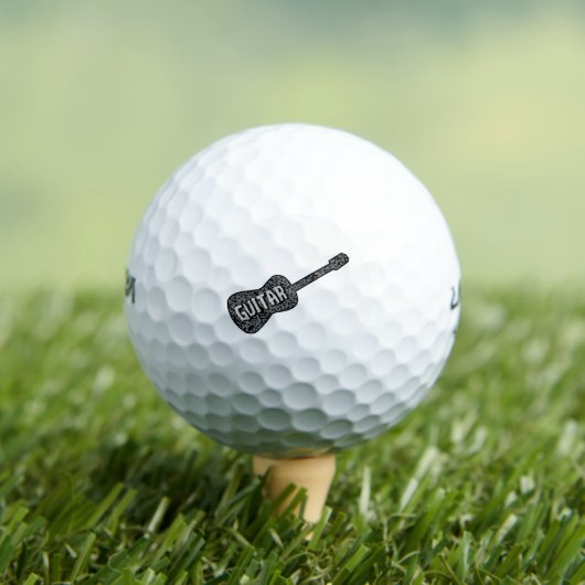 Gitaar Muzieknoten Tekst Golfballen (Insitu Shirt)