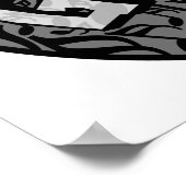 Gitaar Muzieknoten Tekst Poster (Hoek)