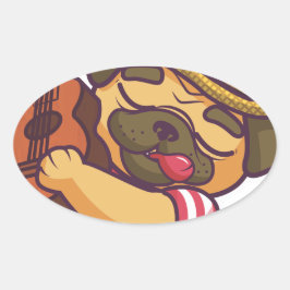 gitaar ovale sticker