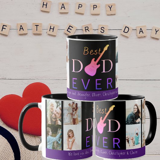 Gitaar Pap Beste Pap Ooit Foto Collage Vaders Dag Mok