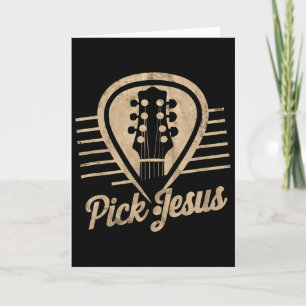 Gitaar Pick Jezus Muziek Pastor Gelukkige Pasen Da Kaart