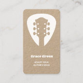 Gitaar Pick Kraft Visitekaartje (Voorkant)