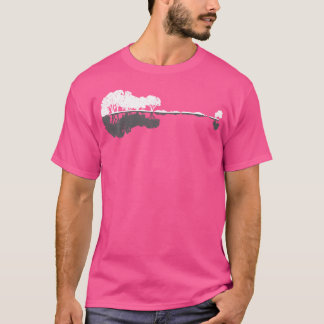 Gitaar reflecteert in Water Forest Trees Shadow Gu T-shirt