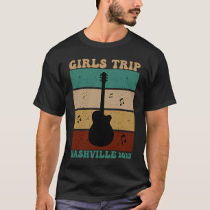Gitaar Retro Vintage Meisjes Trip Nashville 2023 M T-shirt