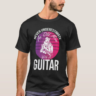 Gitaar Retro Vintage Onderschat Nooit Een Oude G T-shirt