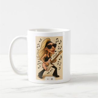 Gitaar Rockin Wilde Vrouw Koffiemok
