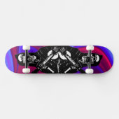 Gitaar Skelet Paarse Schaats Board Skateboard (Horizontaal)