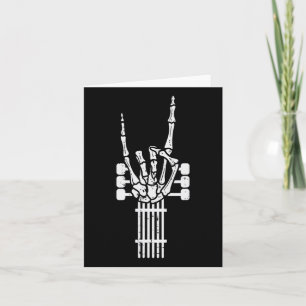 Gitaar Skelet Rock N Roll Rocker Bord Punk Hallo Kaart