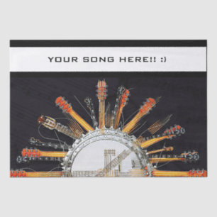 GITAAR SNAREN IN DE ZON TISSUEPAPIER
