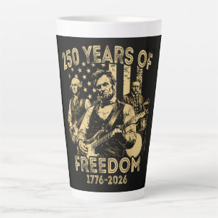 Gitaar spelen 4 juli 250ste verjaardag latte mok