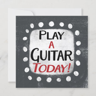 Gitaar spelen vandaag Wenskaart Kaart