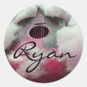 Gitaar sticker voor naam RYAN