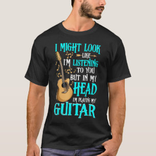 Gitaar T-shirt Grappig Ik Lijk Wel Te Luisteren