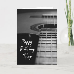 Gitaar thema verjaardag kaart