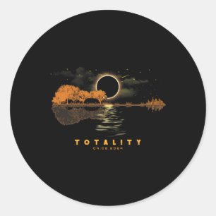 Gitaar Totaal 04 08 24 Totale Zonsverduistering 20 Ronde Sticker