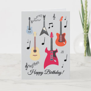 Gitaar Verjaardagskaart Feestdagen Kaart