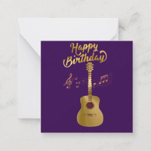 Gitaar Verjaardagslied Notitiekaartje