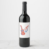 gitaar wijn etiket (Voorkant)