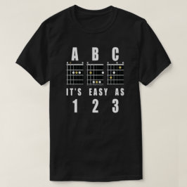 Gitaarakkoorden ABC Het is makkelijk als 123 T-shirt