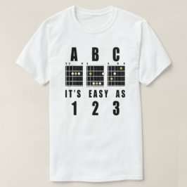 Gitaarakkoorden ABC It's Easy As 123 T-shirt