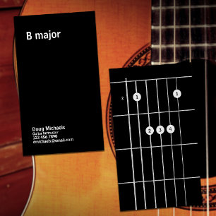 Gitaarinstructeur B Major Visitekaartje