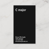 Gitaarinstructeur C Major Visitekaartje (Achterkant)