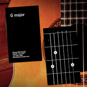 Gitaarinstructeur G Major Visitekaartje