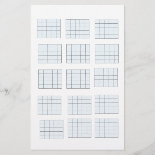 Gitaarkoordpapier Briefpapier (Voorkant)