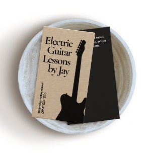 Gitaarleraar Gitarist Kraft Visitekaartje