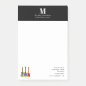 Gitaarleraar Muzieklessen Custom Business Post-it® Notes (Voorkant)