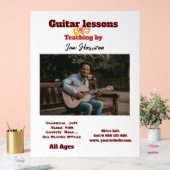 Gitaarleraar op maat gemaakte acrylen bord (Huwelijk)