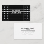 Gitaarlessen muziekleraar Gitarist Instructeur Visitekaartje (Voorkant / Achterkant)