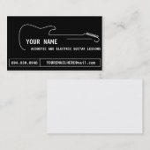 gitaarlessen/visitekaartjes voor muziekdocenten visitekaartje (Voorkant / Achterkant)