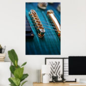 gitaarlichaam in blauw poster (Thuiskantoor)