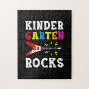 gitaarliefhebber Kleuterschool Rocks Gitaar Legpuzzel