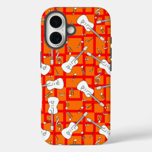 Gitaarlijnen Muzieknoten iPhone 16 Hoesje