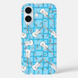 Gitaarlijnen Muzieknoten iPhone 16 Hoesje