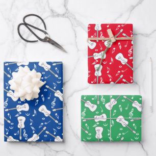 Gitaarlijnen Muzieknoten Inpakpapier Vel