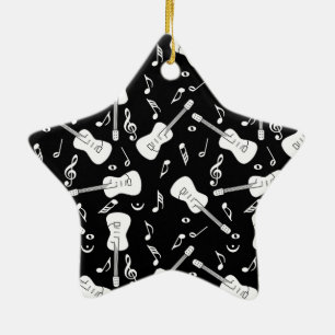 Gitaarlijnen Muzieknoten Keramisch Ornament