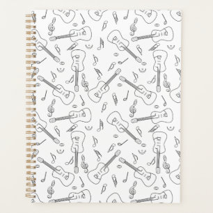 Gitaarlijnen Muzieknoten Planner