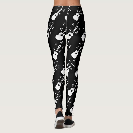 Gitaarmuziek gedrukt leggings (Achterkant)