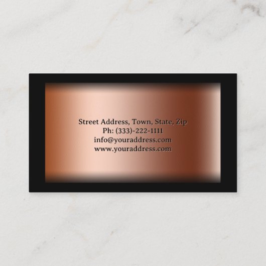 Gitaarmuziekleraar Bruin Visitekaartje (Achterkant)