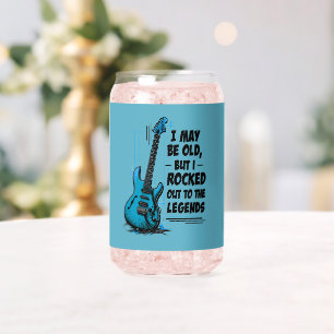  gitaarretro rocklegende nostalgische muziek blikvorm glas