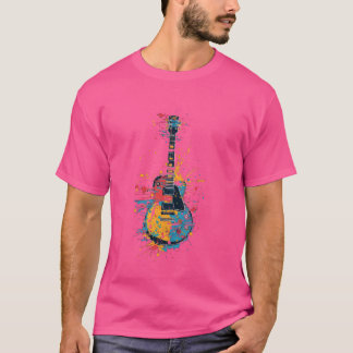 Gitaarspeler Akoestische Gitaren in Splash Style G T-shirt