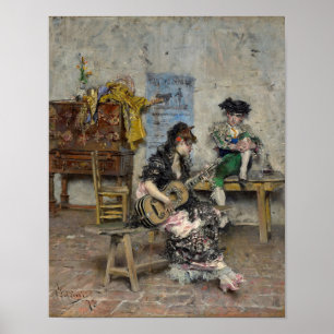 Gitaarspeler door Giovanni Boldini Print
