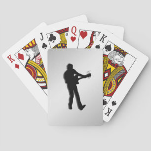 Gitaarspeler Zilver Pokerkaarten