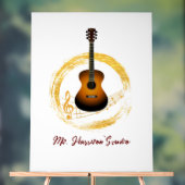 Gitaarstudio Elegant wit acryl teken Bord (Neutraal)