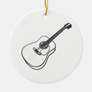 gitaartekening keramisch ornament